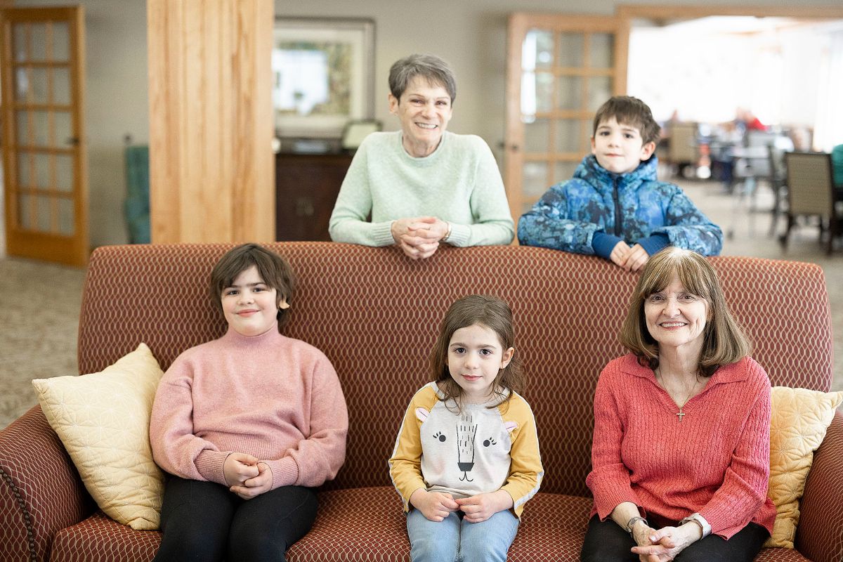 Resident and family at The KentRidge Senior Living in Kent, OH